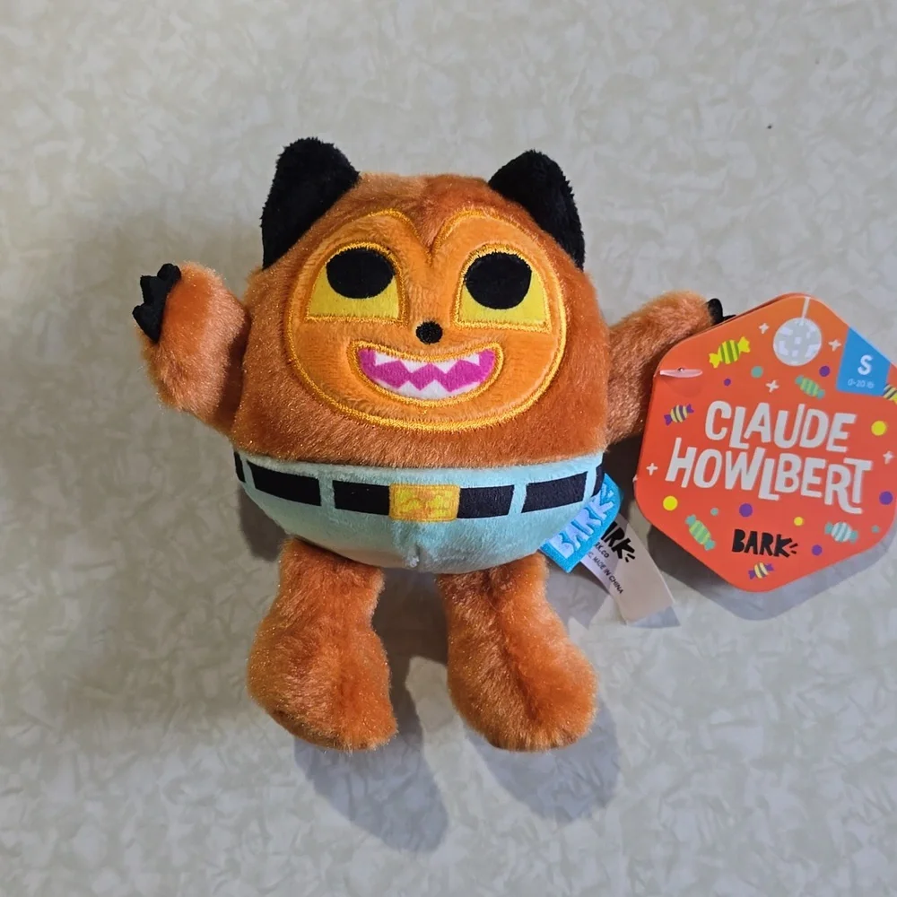 Bark‎ Claude Howlbert Dog Toy - Orange and Black NWT Size Small 0-20 Pounds